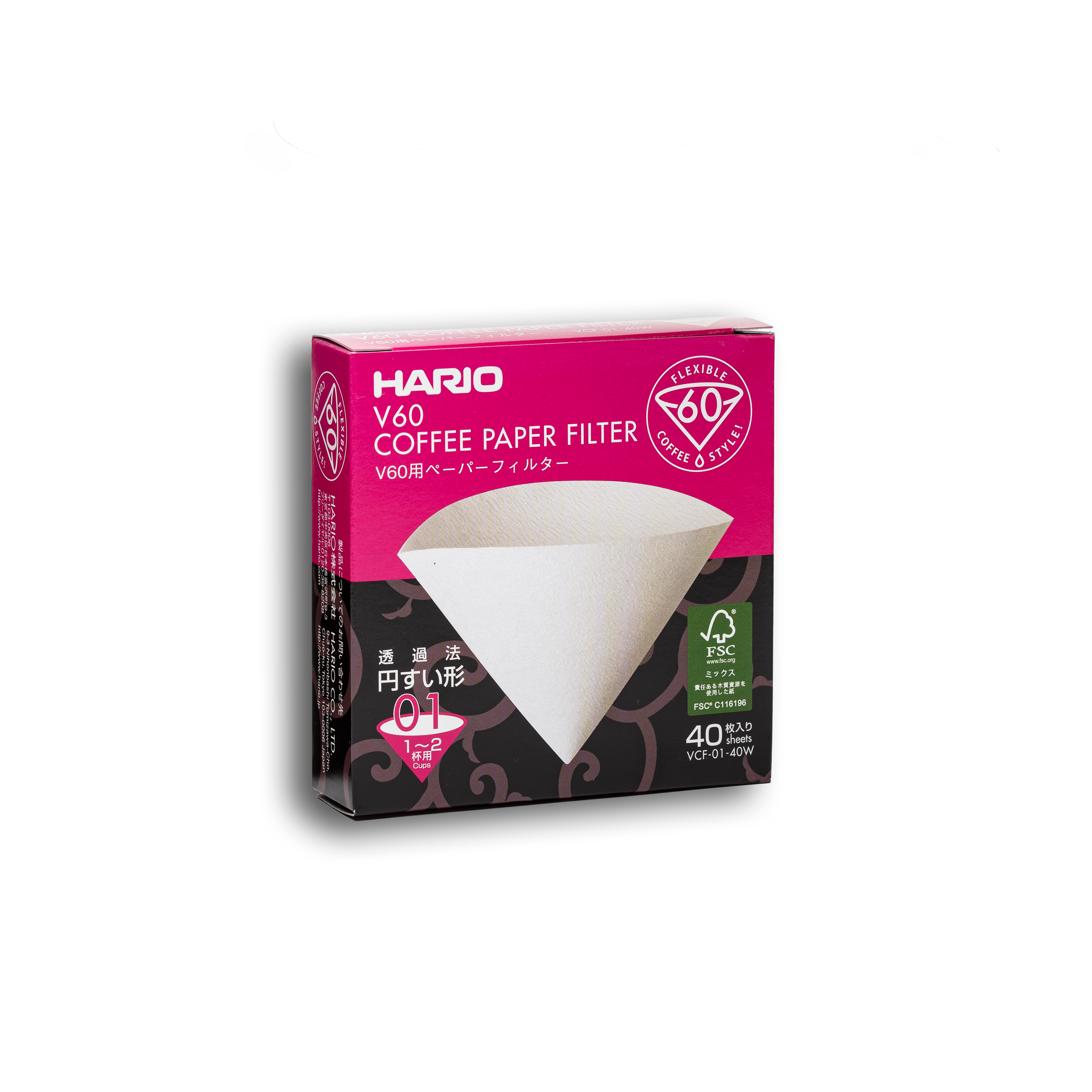 V60 Filter Papers 1-Cup 40pc